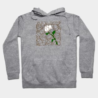 stained glass window effect flower Hoodie